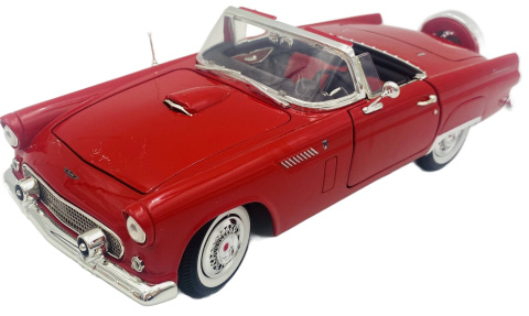 Ford Thunderbird convertible 1956 1:18 model Motormax 73173 czerwony Ford Thunderbird convertible 1956 1:18 model Motormax 73173 czerwony