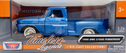 GMC C1000 Fenderside Pickup 1:24 Motormax 79379 niebieski GMC C1000 Fenderside Pickup 1:24 Motormax 79379 niebieski