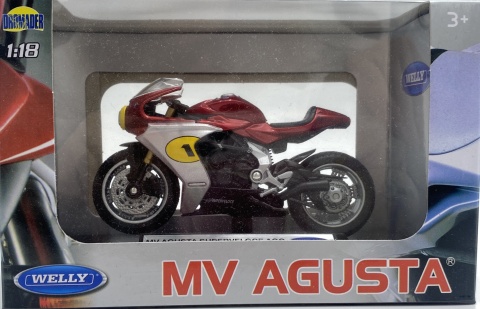 MV AGUSTA Superveloce Ago motocykl 1:18 Welly 12862 metalowy MV AGUSTA Superveloce Ago motocykl 1:18 Welly 12862 metalowy