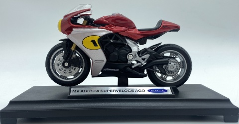 MV AGUSTA Superveloce Ago motocykl 1:18 Welly 12862 metalowy MV AGUSTA Superveloce Ago motocykl 1:18 Welly 12862 metalowy
