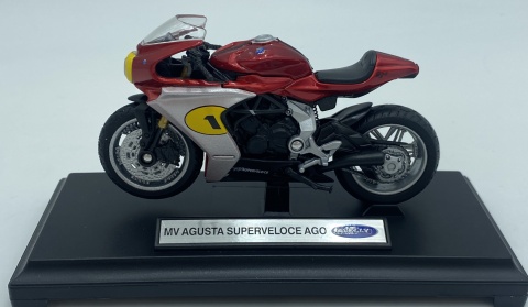 MV AGUSTA Superveloce Ago motocykl 1:18 Welly 12862 metalowy MV AGUSTA Superveloce Ago motocykl 1:18 Welly 12862 metalowy