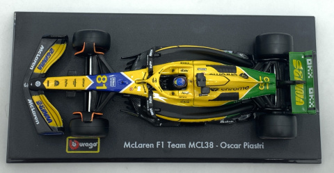 McLaren MCL38 GP Monaco F1 2024 #81 Piastri KASK BBurago 1:43 McLaren MCL38 GP Monaco F1 2024 #81 Piastri KASK BBurago 1:43