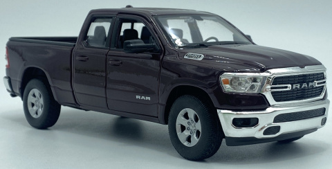 RAM 1500 Hemi 2019 Bighorn pickup model Welly 1:27 bordowy RAM 1500 Hemi 2019 Bighorn pickup model Welly 1:27 bordowy