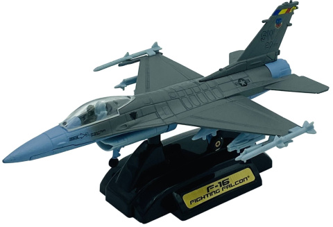 Samolot F-16 Fighting Falcon duży model podstawka METAL Motormax z uzbrojeniem Samolot F-16 Fighting Falcon duży model podstawka METAL Motormax z uzbrojeniem
