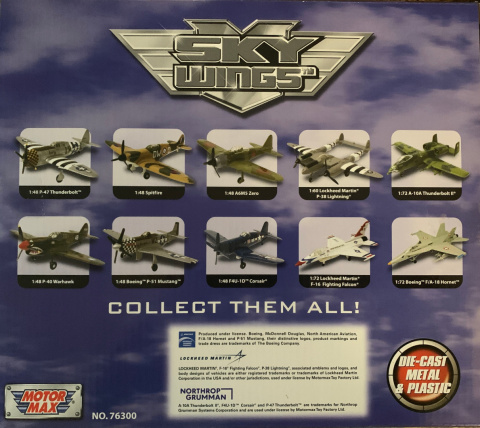 Samolot F-16 Fighting Falcon duży model podstawka METAL Motormax bez uzbrojenia Samolot F-16 Fighting Falcon duży model podstawka METAL Motormax bez uzbrojenia