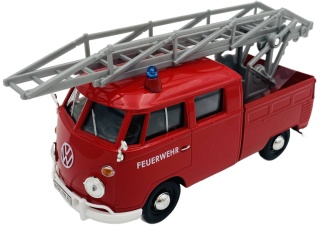 VW Type 2 T1 straż pożarna z drabiną model 1:24 Motormax 79584