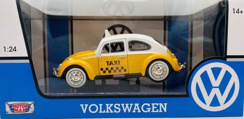 Volkswagen VW Beetle Taxi 1966 1:24 Motormax 79577 żółty Volkswagen VW Beetle Taxi 1966 1:24 Motormax 79577 żółty
