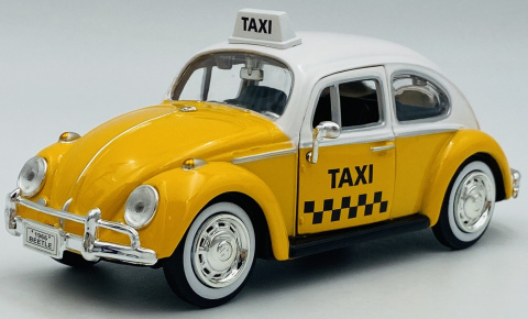 Volkswagen VW Beetle Taxi 1966 1:24 Motormax 79577 żółty Volkswagen VW Beetle Taxi 1966 1:24 Motormax 79577 żółty