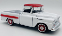 Chevy Apache Fleetside Pickup 1:24 Motormax 79311 biały - czerwony dach
