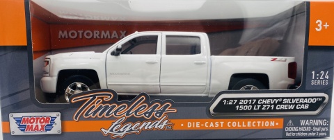 Chevy Silverado 1500 LT-Z71 2017 1:27 Motormax 79348 biały Chevy Silverado 1500 LT-Z71 2017 1:27 Motormax 79348 biały