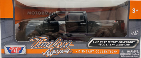 Chevy Silverado 1500 LT-Z71 2017 1:27 Motormax 79348 czarny Chevy Silverado 1500 LT-Z71 2017 1:27 Motormax 79348 czarny