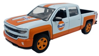 Chevy Silverado 1500 LT Z71 Crew Cab GULF Livery model 1:27 Motormax 79666