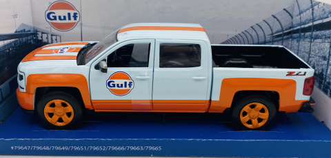 Chevy Silverado 1500 LT Z71 Crew Cab GULF Livery model 1:27 Motormax 79666 Chevy Silverado 1500 LT Z71 Crew Cab GULF Livery model 1:27 Motormax 79666