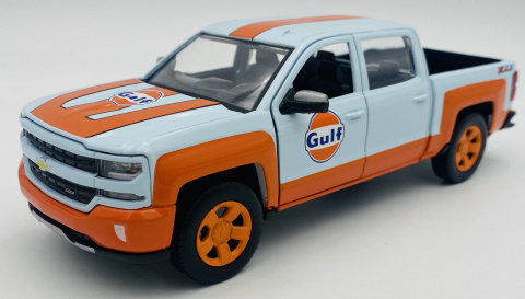 Chevy Silverado 1500 LT Z71 Crew Cab GULF Livery model 1:27 Motormax 79666 Chevy Silverado 1500 LT Z71 Crew Cab GULF Livery model 1:27 Motormax 79666