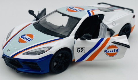 Corvette C8 2020 Gulf Livery model 1:24 Motormax 79664 Corvette C8 2020 Gulf Livery model 1:24 Motormax 79664