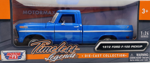 Ford F-100 Pickup 1972 1:24 Motormax 79384 niebieski Ford F-100 Pickup 1972 1:24 Motormax 79384 niebieski