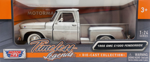 GMC C1000 Fenderside 1966 Pickup 1:24 Motormax 79379 srebrny GMC C1000 Fenderside 1966 Pickup 1:24 Motormax 79379 srebrny