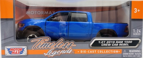 RAM 1500 Rebel Crew Cab 2019 1:27 Motormax 79358 niebieski RAM 1500 Rebel Crew Cab 2019 1:27 Motormax 79358 niebieski