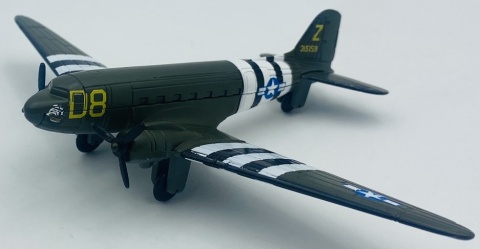 Samolot Boeing C-47 Skytrain Dakota model podstawka METAL Motormax Samolot Boeing C-47 Skytrain Dakota model podstawka METAL Motormax