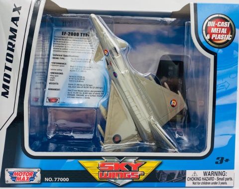 Samolot Eurofighter Typhoon EF-2000 model podstawka METAL Motormax Samolot Eurofighter Typhoon EF-2000 model podstawka METAL Motormax