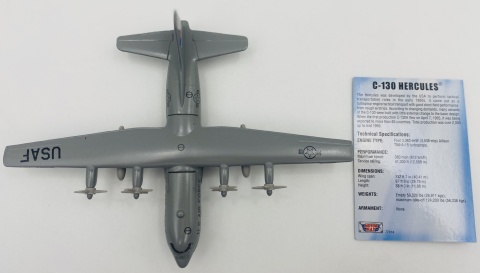 Samolot Lockheed C-130 Hercules model podstawka METAL Motormax szary Samolot Lockheed C-130 Hercules model podstawka METAL Motormax szary