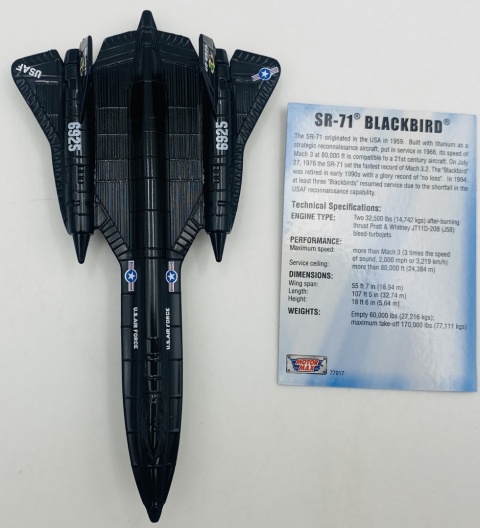 Samolot Lockheed SR-71 Blackbird model podstawka METAL Motormax Samolot Lockheed SR-71 Blackbird model podstawka METAL Motormax