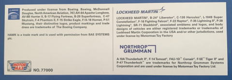Samolot Northrop Grumman Vought F4U-1D Corsair model METAL Motormax Samolot Northrop Grumman Vought F4U-1D Corsair model METAL Motormax