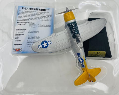 Samolot Republic P-47 Thunderbolt "Jug" model podstawka METAL Motormax Samolot Republic P-47 Thunderbolt "Jug" model podstawka METAL Motormax