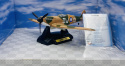 Samolot Supermarine Spitfire duży model podstawka METAL Motormax 76370 1:48