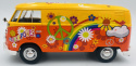 VW Type 2 T1 Flower Power 1:24 Motormax 79563 pomarańczowy