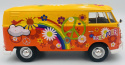 VW Type 2 T1 Flower Power 1:24 Motormax 79563 pomarańczowy