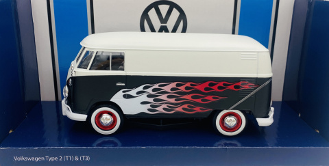 VW Type 2 T1 Hot Rod 1:24 Motormax 79566 płomienie VW Type 2 T1 Hot Rod 1:24 Motormax 79566 płomienie