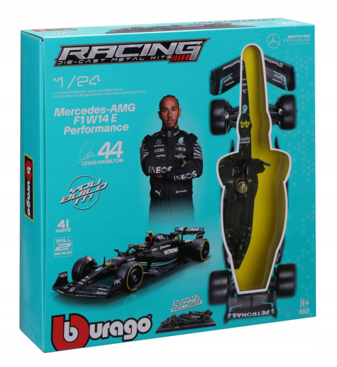 Bolid do składania F1 Mercedes AMG W14 E 2023 #44 Lewis Hamilton 1:24 Bolid do składania F1 Mercedes AMG W14 E 2023 #44 Lewis Hamilton 1:24