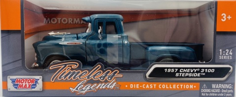 Chevy 3100 Stepside Pickup 1957 model 1:24 Motormax 79381 turkusowy Chevy 3100 Stepside Pickup 1957 model 1:24 Motormax 79381 turkusowy