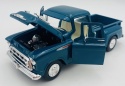 Chevy 3100 Stepside Pickup 1957 model 1:24 Motormax 79381 turkusowy
