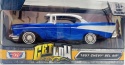 Chevy Bel Air 1957 z blendą przeciwsłoneczną Get Low 1:24 Motormax 79030