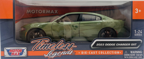 DODGE Charger SXT 2023 model 1:24 Motormax 79387 zielony DODGE Charger SXT 2023 model 1:24 Motormax 79387 zielony