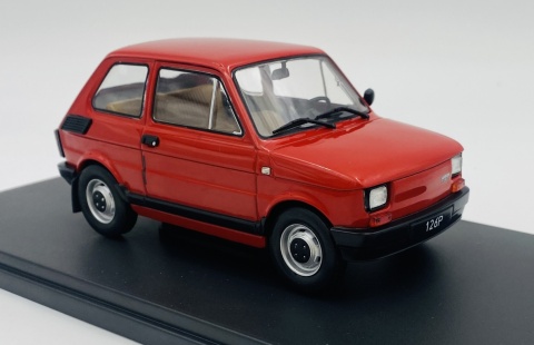 Fiat 126p maluch model 124249 WhiteBox 1:24 czerwony