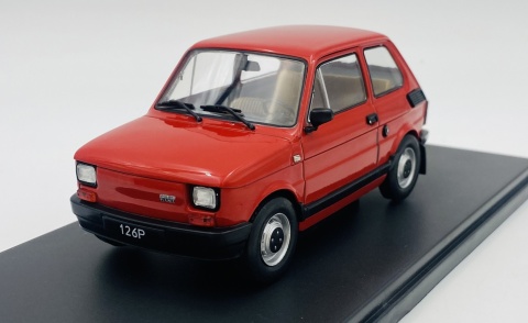 Fiat 126p maluch model 124249 WhiteBox 1:24 czerwony