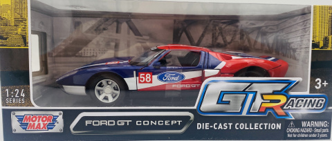 Ford GT Concept GT Racing #58 model 1:24 Motormax 73799 Ford GT Concept GT Racing #58 model 1:24 Motormax 73799