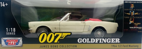 Ford Mustang 1/2 1964 cabrio Bond Goldfinger model 1:18 Motormax 79833