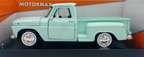 GMC C1000 Fenderside 1966 Pickup 1:24 Motormax 79379 jasny zielony GMC C1000 Fenderside 1966 Pickup 1:24 Motormax 79379 jasny zielony