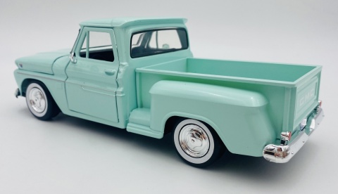 GMC C1000 Fenderside 1966 Pickup 1:24 Motormax 79379 jasny zielony GMC C1000 Fenderside 1966 Pickup 1:24 Motormax 79379 jasny zielony