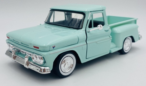 GMC C1000 Fenderside 1966 Pickup 1:24 Motormax 79379 jasny zielony GMC C1000 Fenderside 1966 Pickup 1:24 Motormax 79379 jasny zielony