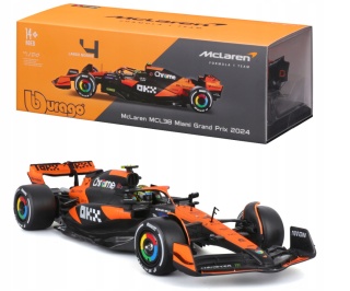 McLaren MCL38 GP Miami F1 2024 #4 Norris KASK BBurago 1:24