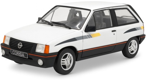 Opel Corsa A SR 1985 model METAL 124239 WhiteBox 1:24 biały