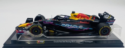 RB19 F1 RedBull 2023 #1 Max Verstappen GP MIAMI gablotka Bburago 1:24 RB19 F1 RedBull 2023 #1 Max Verstappen GP MIAMI gablotka Bburago 1:24