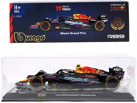 RB19 F1 RedBull 2023 #11 Sergio Perez GP MIAMI gablotka Bburago 1:24