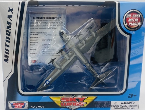 Samolot Boeing B-29 Superfortress Enola Gay podstawka METAL Motormax