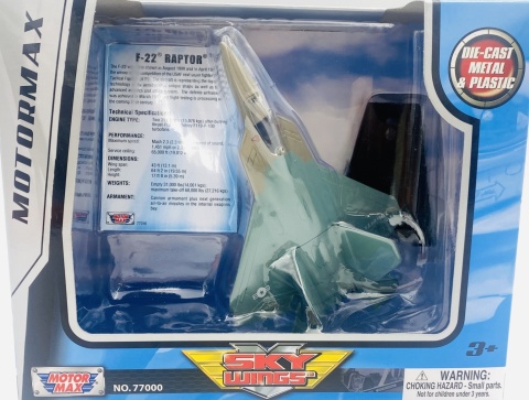 Samolot Lockheed Martin F-22 Raptor podstawka METAL Motormax